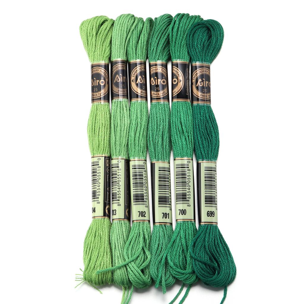 6pcs/lot Colorful Cross Stitch Threads Polyester Embroidery Threads DIY Hand Sewing Knitting Embroidery Supplies Accessories