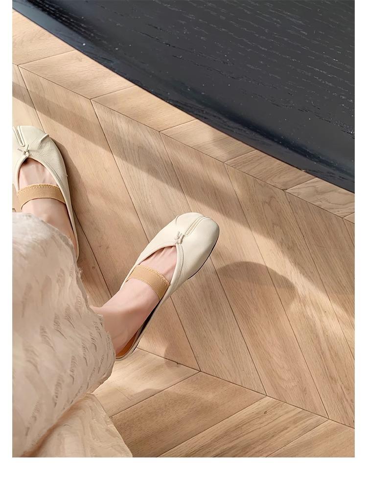 Grape mother pig's trotters shoes spring toe single shoes 2025 spring women's shoes 2025 spring and summer half slippers outer wear