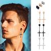 Set of 3 Pairs Non-perforated Magnet Stud Earrings Stainless Steel for Cross Dangling Earrings Clip On Jewelry for Women