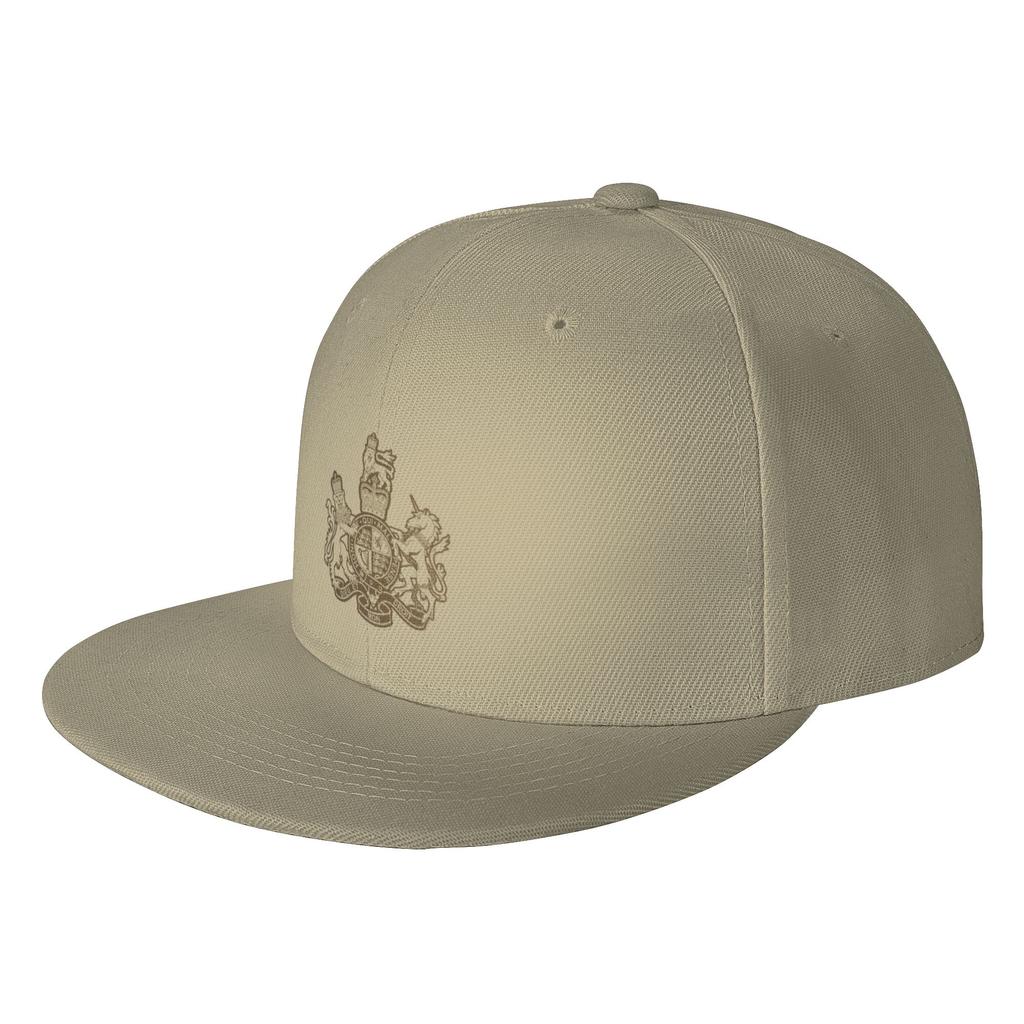 Fashion BRITISH ROYAL COAT OF ARMS Flat Brim Sun Hat Couples Summer Cap