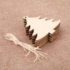 Wooden Christmas Tree Hanging Ornaments - Set of 10 Pieces