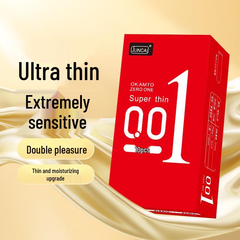 Juncai Ultra-Thin Hyaluronic Acid Ribbed Condoms Set for Adult Family Planning
