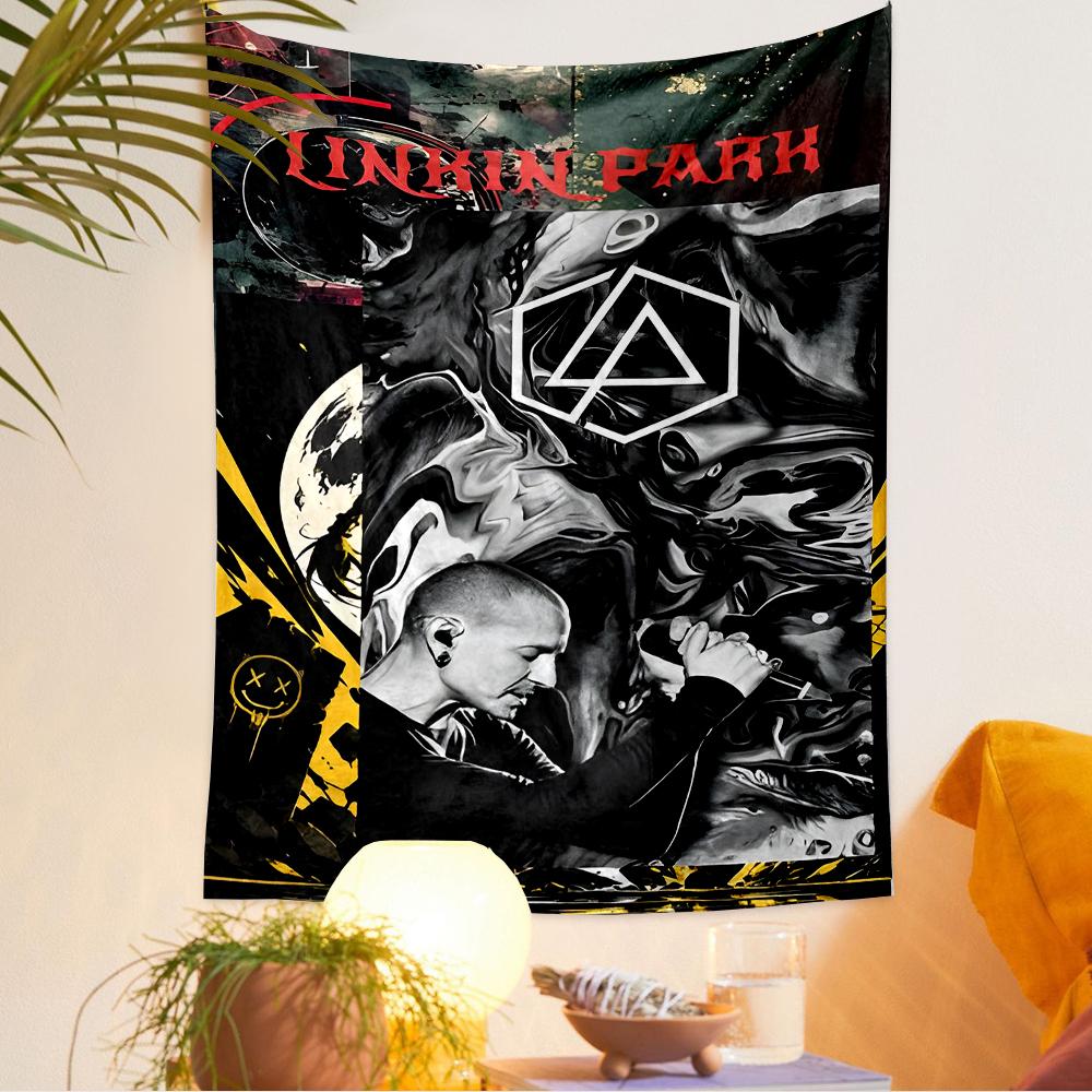 Linkin Park Chester Collage Tapestry Wall Hanging for Bedroom Living Room Decor Gift for Fans