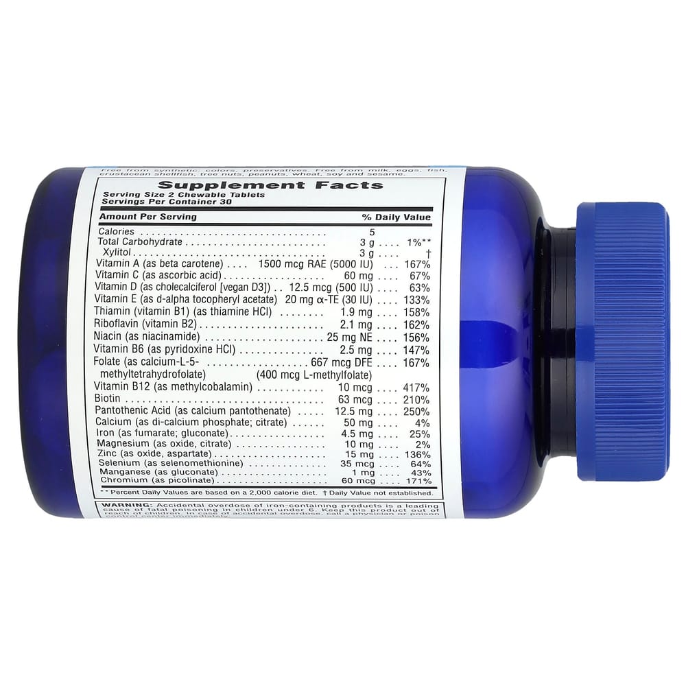 NaturesPlus Source of Life Power Teen Pro chlapce Divoká bobule Žvýkací 60 tablet