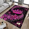 1PC Crown Diamonds Non-Slip Floor Carpet, Office, Family, Bedroom, Studio - Large Area Rug, Vibrant Colors, Longlasting Material-X441