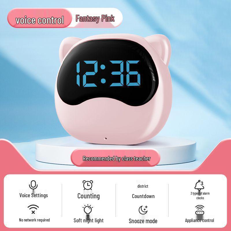 Умный голосовой будильник для детей: Многофункциональный, Перезаряжаемый, Новый стиль, Бесплатная доставка