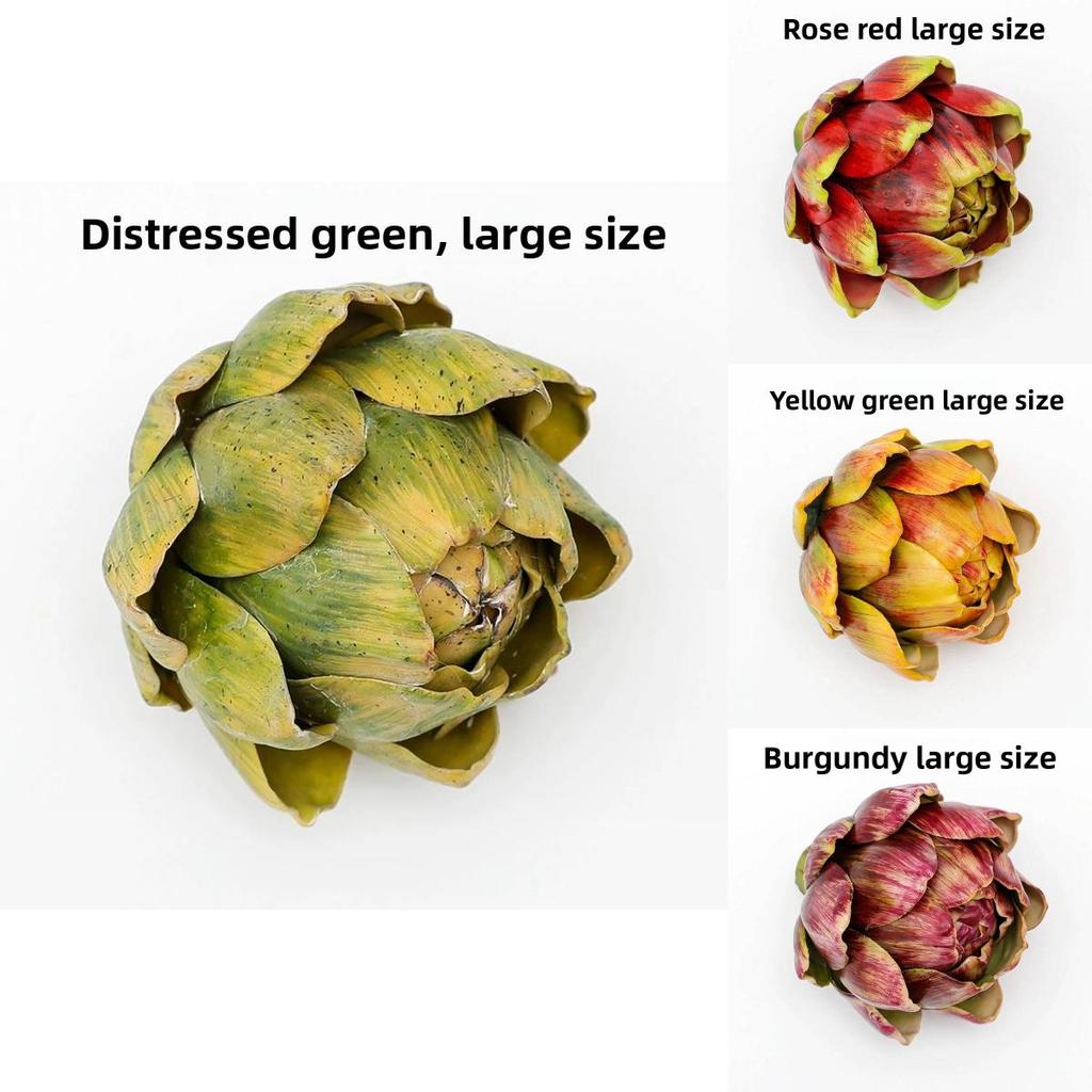 Artificial Artichoke Cynara Scolymus Head For Party Table Centerpieces And Event Decor