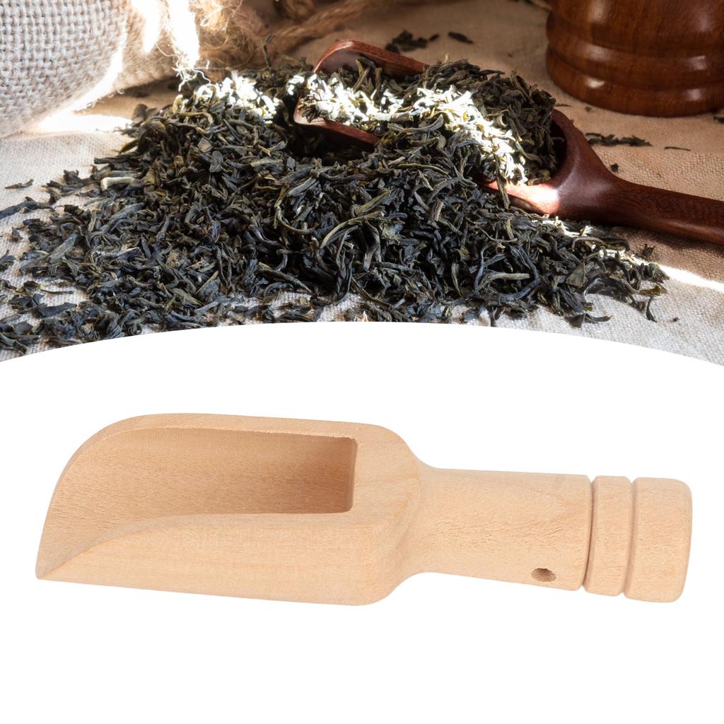 10pcs Wood Bath Salt Scoop Polished Surfaces Eco Friendly Salt Scoop Bath Scoop for Shower Room