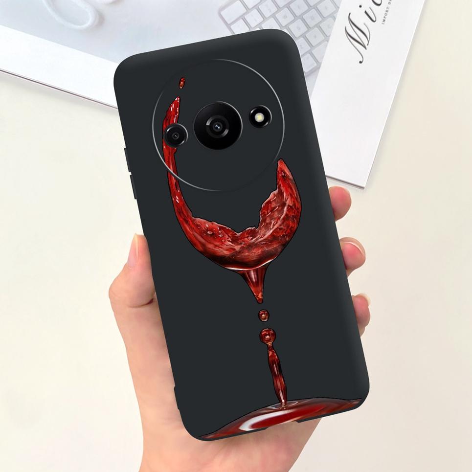 Rückseite für Xiaomi Redmi A3 4G Drachen Cartoon Tiere Cartoon Malerei Funda Etui für Xiomi RedmiA3 A 3 Weiche TPU Silikon Tasche