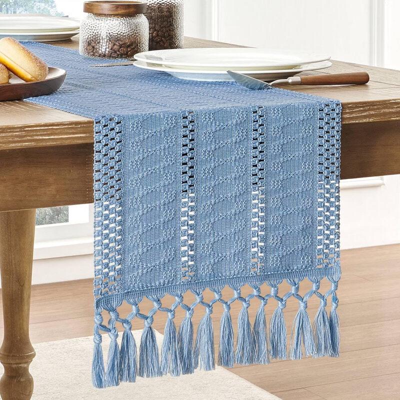 Knotted Tassel Cotton Linen Table Runner