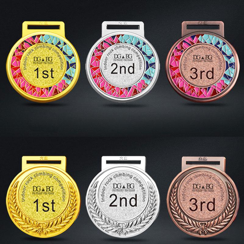 Marathon Gold Winner Award Medals With Neck Ribbon 3D Running Runner 1St 2Nd Trophy Various Sport Souvenir Prize Gift Customized