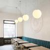 Milky White Round Pendant Lamp for Nail Salons, Cafes, Children's Clothing Stores, and Weddings
