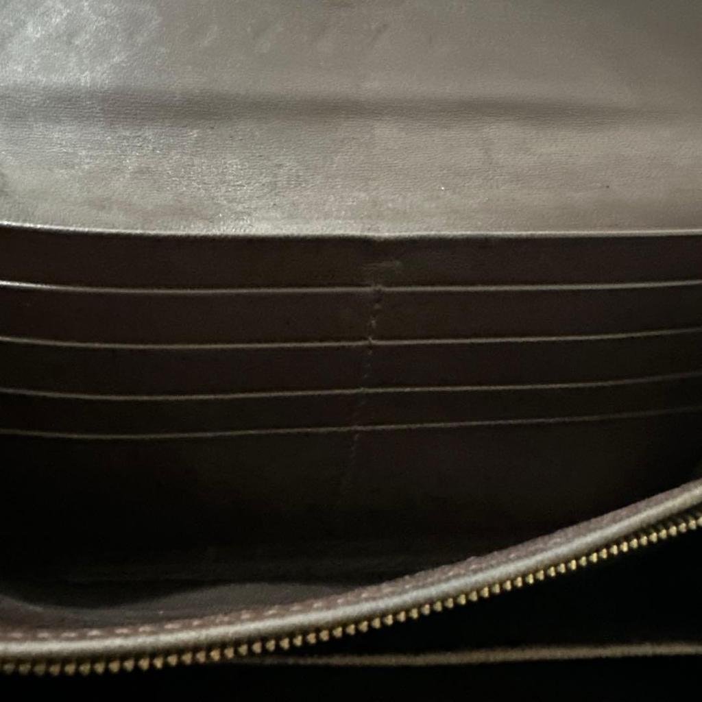 Used Bottega Veneta Intrecciato Long Wallet Dark Brown Men Women