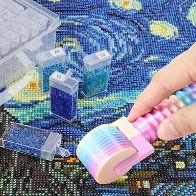 Diamond Art Roller Effizienter Andrückroller Strassstickerei Handroller mit leichtem Griff Abnehmbares DIY-Bastelwerkzeug für Diamond-Art-Liebhaber