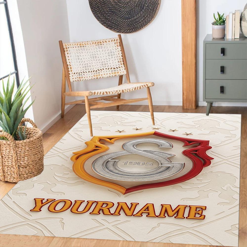 Galatasaray Personalized Text Floor Mat Design For Decorate Room Living Rooms Foyer Game Room Antislip Carpet Anime Office Decor Best For Christmas