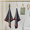 British-style Pony Commuter Small Square Scarf with Waist Tie, Silk Scarf for Women, Soft and Textured, Lightweight Scarf, Spring/Summer Neck Support