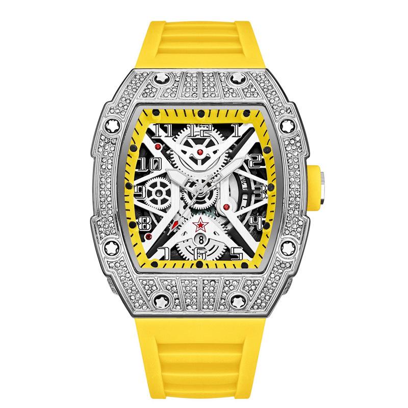 Zido New Richard Men's Skeletonized Luminous Diamond Luxury Automatic Watch