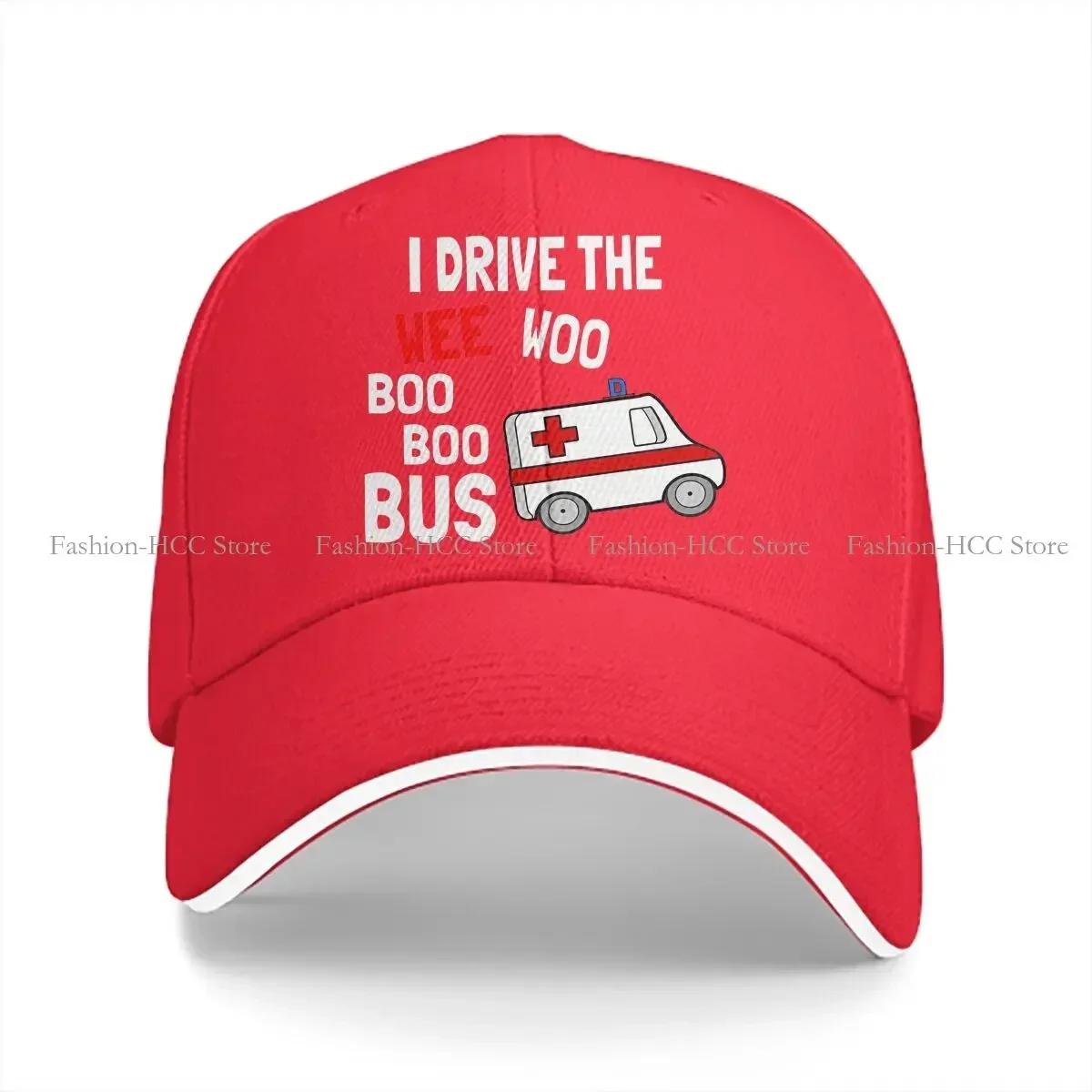 

I Drive The Wee Woo Boo Boo Bus Solid Color Baseball Caps Peaked Cap Ambulance Ambulances Sun Shade Hats Unisex Women One Size