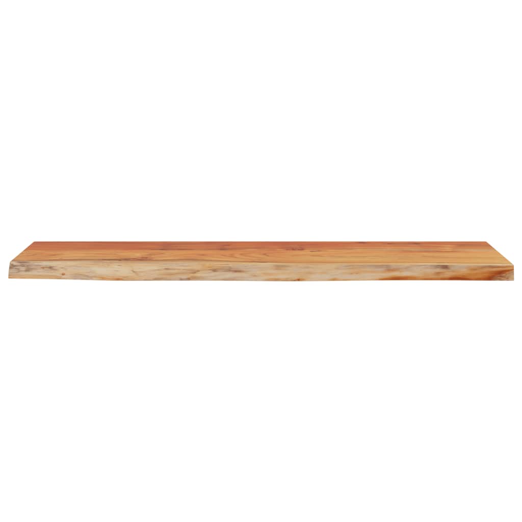 Wall Shelf 80 x 20 x 3.8 cm Rectangular Solid Acacia Wood with Natural Edge