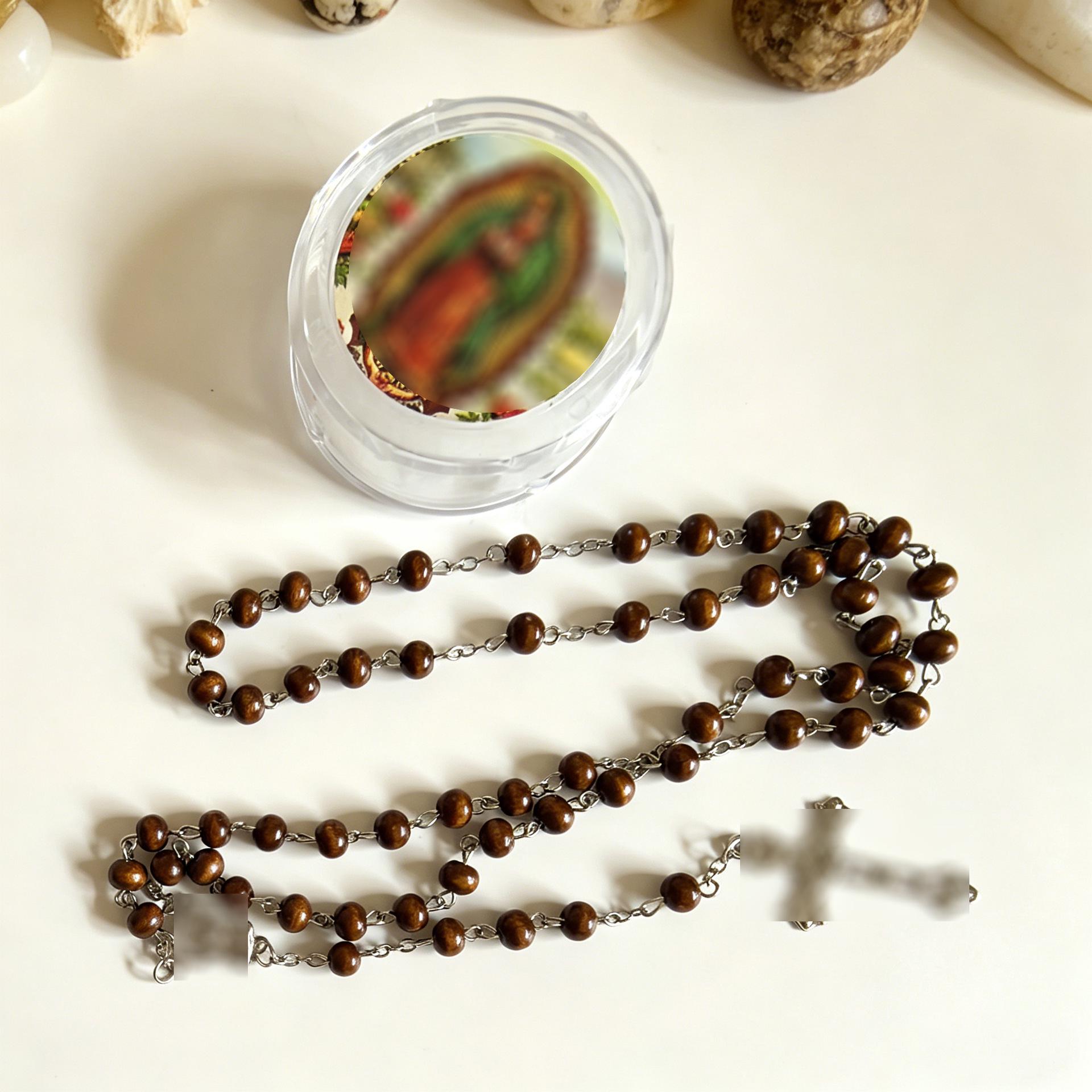 Regular Style 6mm Scented Wooden Beads Necklace - 59 Versatile Personalized Beads for Men and Women, Perfect Sweater Chain. коричневый