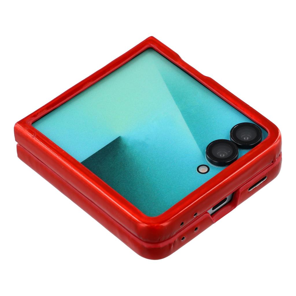 For Samsung Galaxy Z Flip7 5G Case Down Jacket PU Leather + PC Shockproof Phone Cover