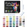 Dual Tip Dual Color Acrylic Marker Pen Kids Graffiti Painting Stationery Set 111 Colors Marker Pen For Art Creation