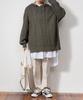 Cable Knit Heather ATN-0024 [At One] Women's Hoodie, Gray, LL-3L
