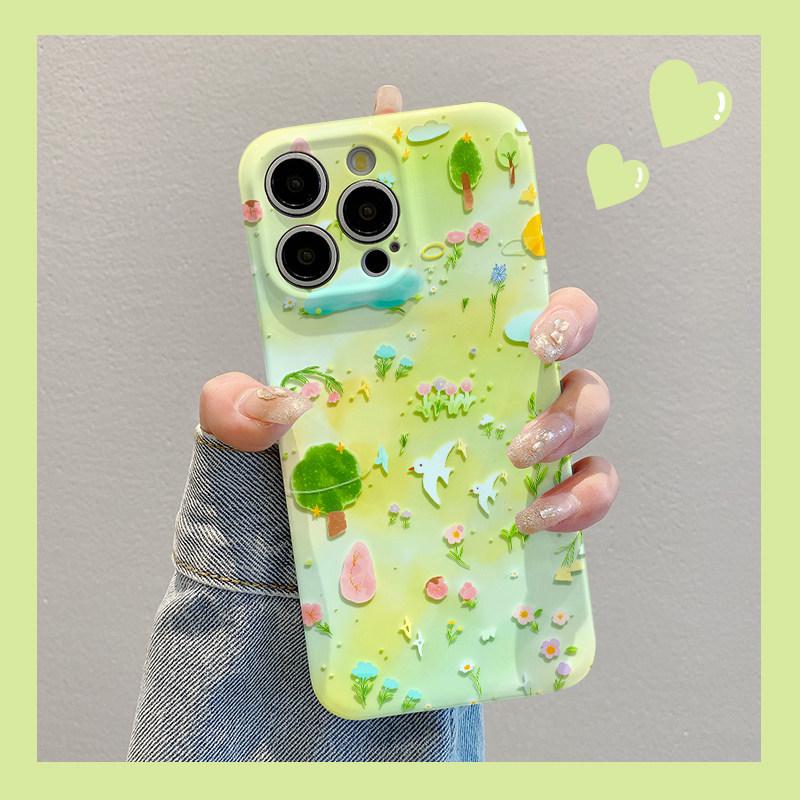 

Creative Swallow Oil Painting iPhone 14-17 Pro Max Protective Cartoon Phone Case iPhone 7/8/SE (2nd Gen/3rd Gen)