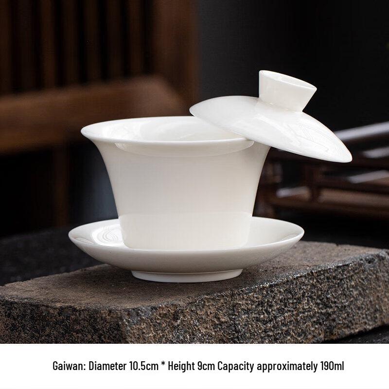 Yuluo Ceramic Sancai Gaiwan Tea Bowl