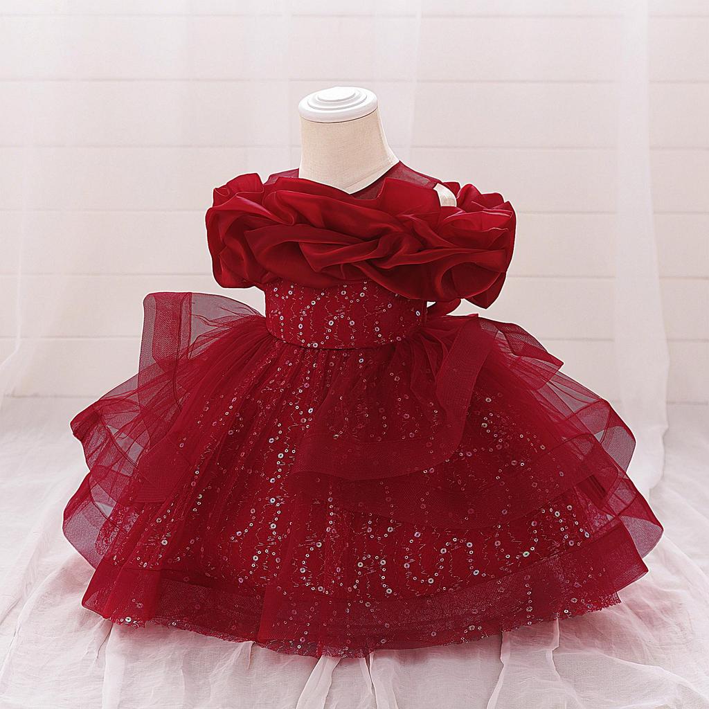 Fluffy Princess Dress for Girls: Flower Girl, Wedding, Fashion Show, Formal Wear, Piano Performance, Birthday Outfit.