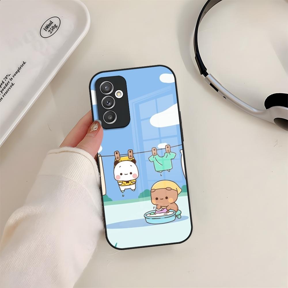 Bubu Dudu Phone Case Glass For Samsung S24 S23 S20 S25 S21 S22 Ultra Fe Plus A05 A06 A16 A26 A36 A56 Coque