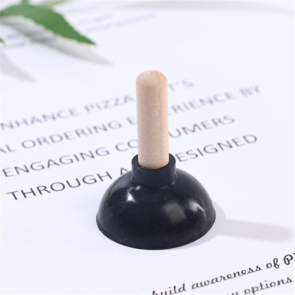 Mini Tiny Plunger Magic Close-Up Toilet Sucker Stand Toilet Shape Phone Holder  For Card
