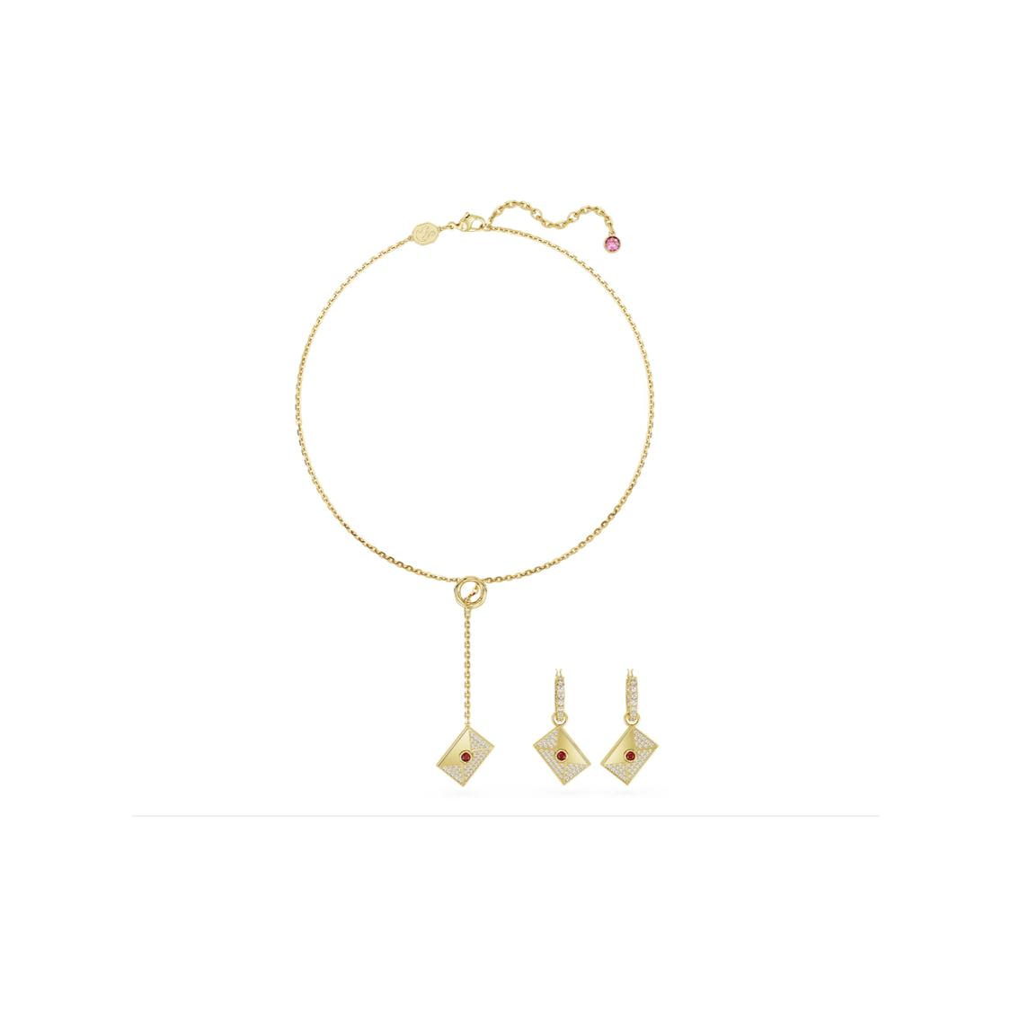 Swarovski Letra Faux Crystal Necklaces Womens Pink F