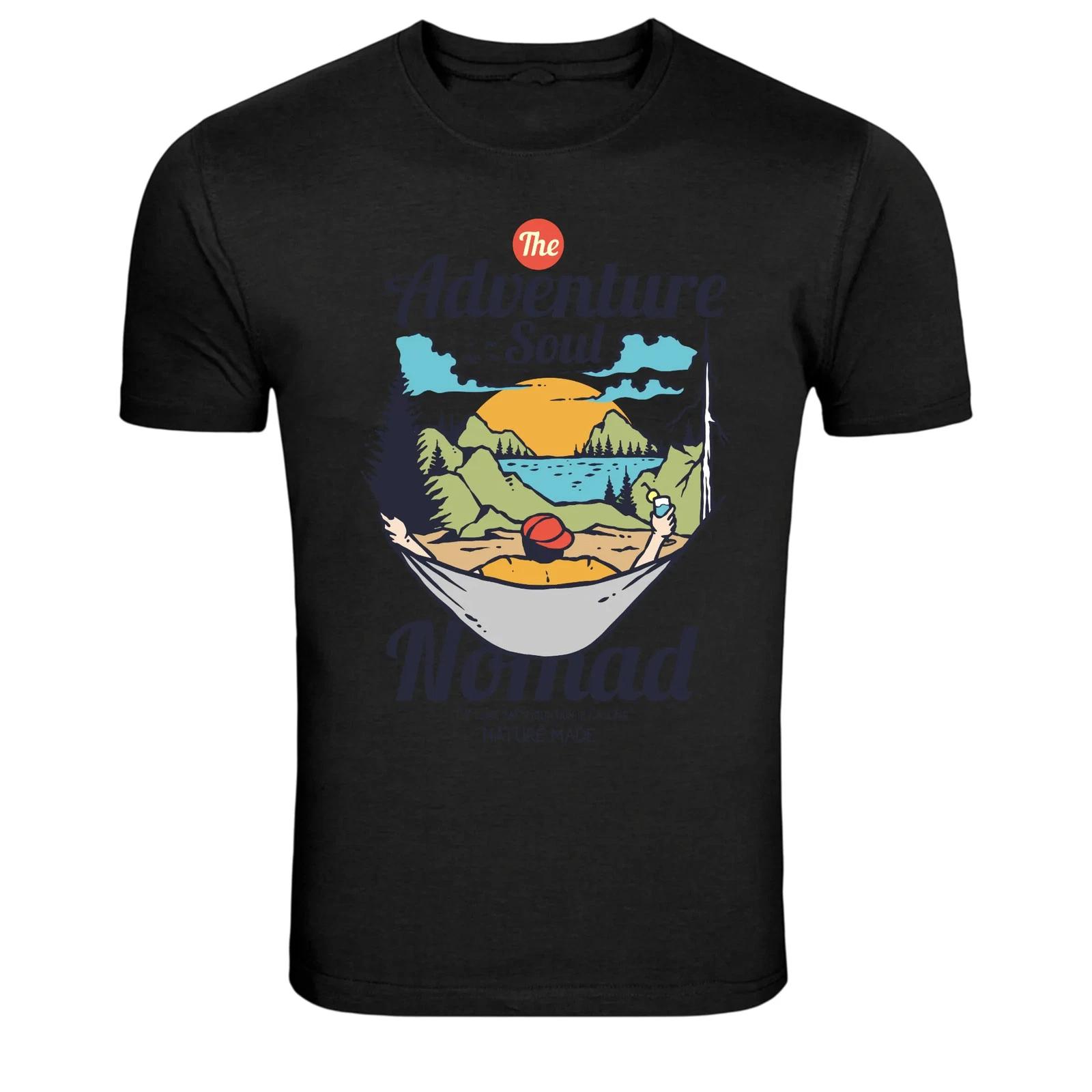 Adventure Soul Nomad Hammock Mountain Nature T-Shirt XL