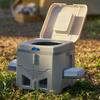 Portable Toilet with Lid Collapsible Travel Toilet Reusable 150KG Load Capacity for Tent Hiking Boating Long Road Trips
