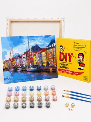 Paint by Numbers with Frame Pictures for Painting - Charming City 50X40