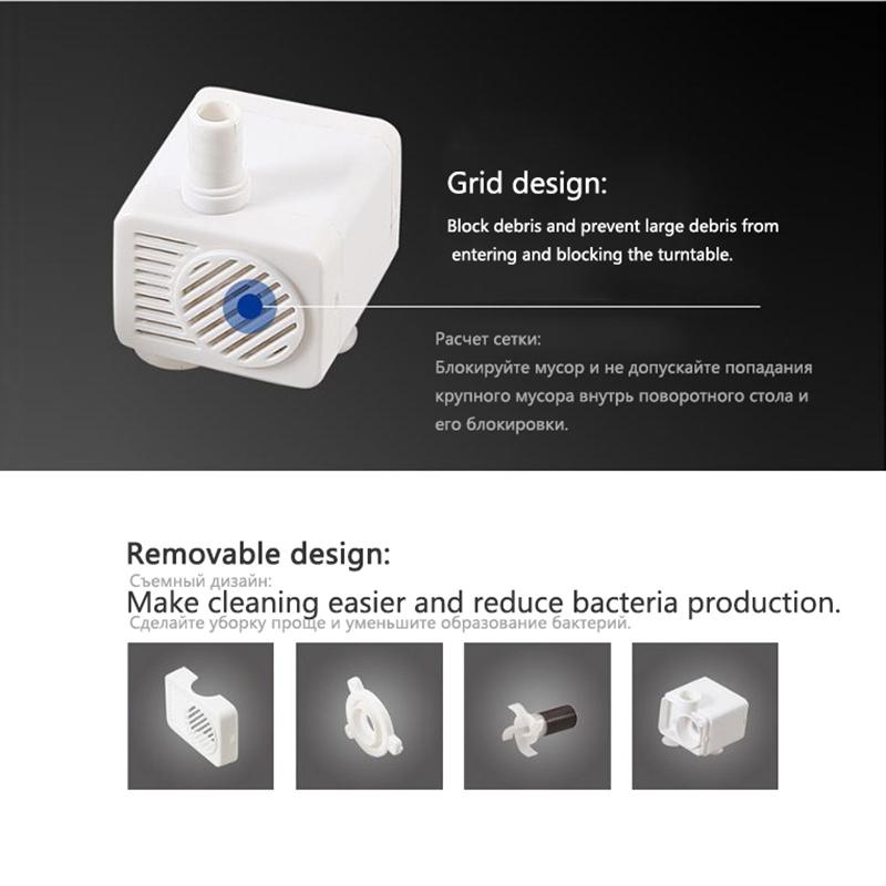 JN 203 Water Pump Cats Dog Drinking Fountain Bowl Brushless Submersible Pump Auto Drinker Accessories For Npet Cat Drink Pump