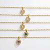 Multi-Color Love Diamond Necklace Women'S Suit Light Luxury Temperament Simple Versatile Collarbone Chain Pendant Jewelry