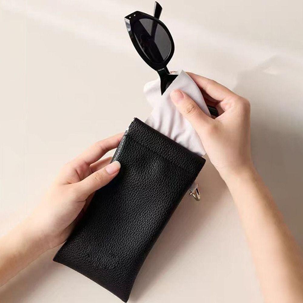 Dustproof Glasses Protective Case PU Leather Sunglasses Case Eyeglass Storage Bag  Travel Use