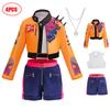 Girls' Halloween Costumes Stylish Stage Costumes for Girl Groups -blocked Long-sleeved Outfit for Girls Carnival Costumes