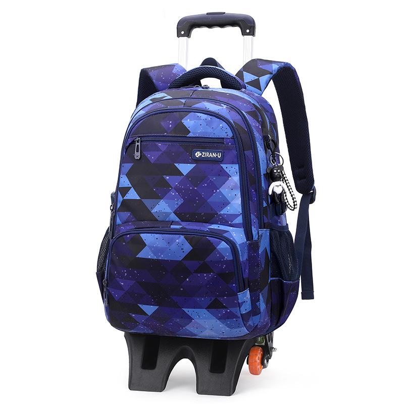 Lightweight Trolley Backpack for 3-6 Grade Students – Stair-Climbing Design for Boys and Girls