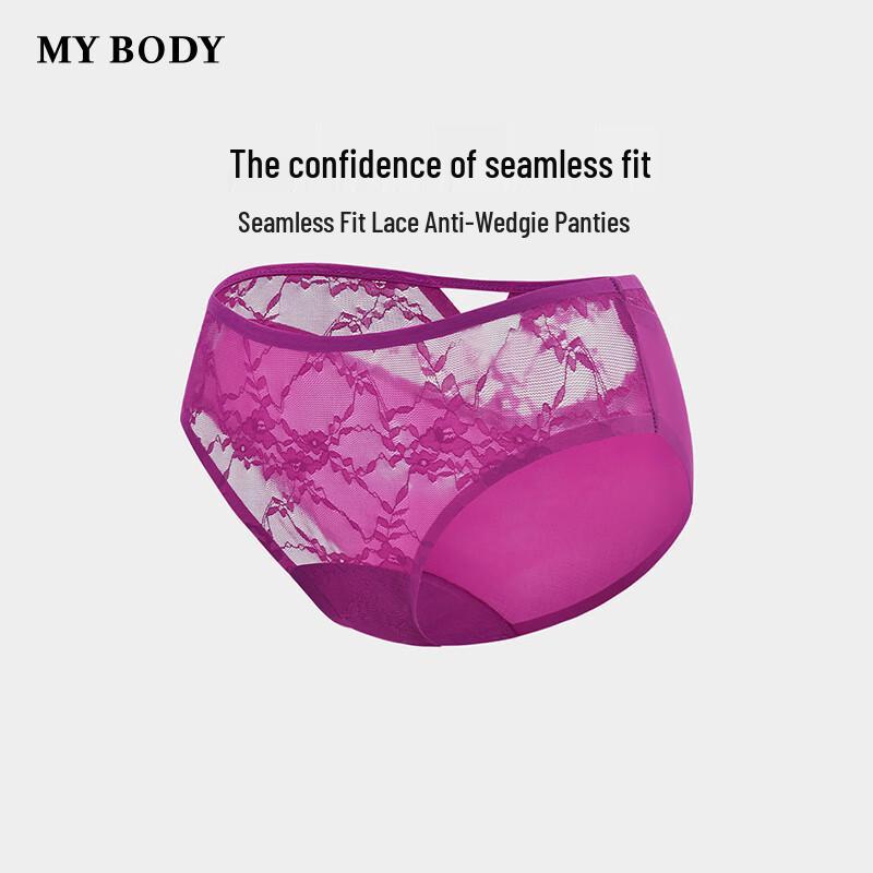 

Mybody Women s Seamless Low-Rise Lace Briefs M