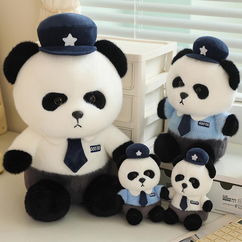 Police Bear Doll Giant Panda Plush Toy Police Network Produces a Panda Police Publicity Gift