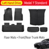 Floor Mats for Tesla Model Y Standard RWD AWD 2026 All Weather Floor Mat Cargo Liner Trunk Mat Frunk Backrest Mats Accessories