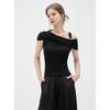 ELLE Women's Asymmetric Twist-Knot Sleeveless Knit Top