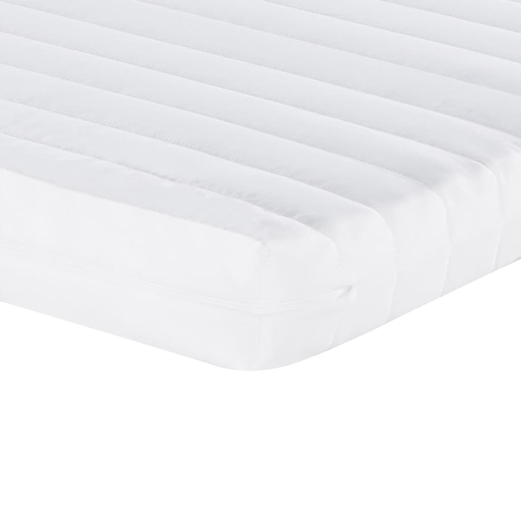 Vidaxl Materac Piankowy, Biały 200X200 Cm, 7-Strefowy, Twardość 20 Ild