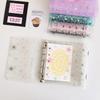 Transparent and Shiny M5 Star Loose-leaf Notebook for Students  Laser-etched and Colorful  Girls' Double Snap Closure Diary.