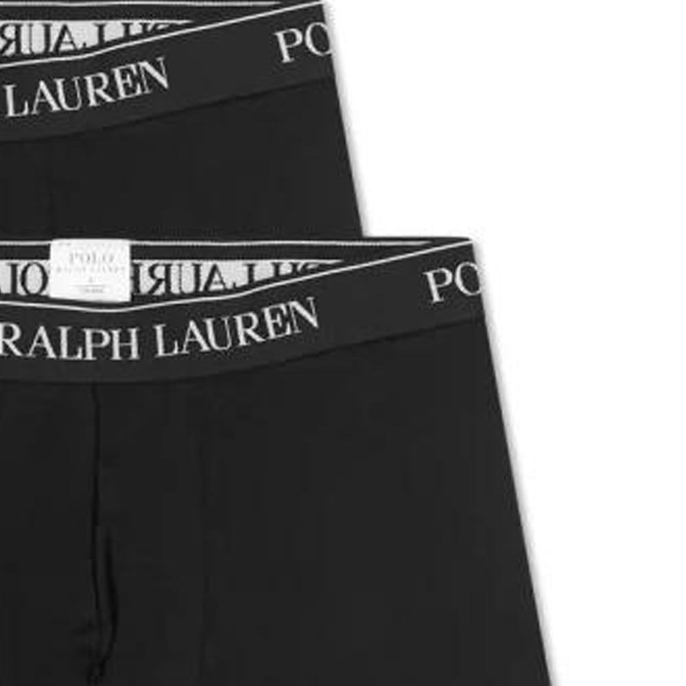 Polo Ralph Lauren FW22 Letter Logo Jacquard Waistband Boxer Briefs 3-Pack Men underwear Black 714835885-002
