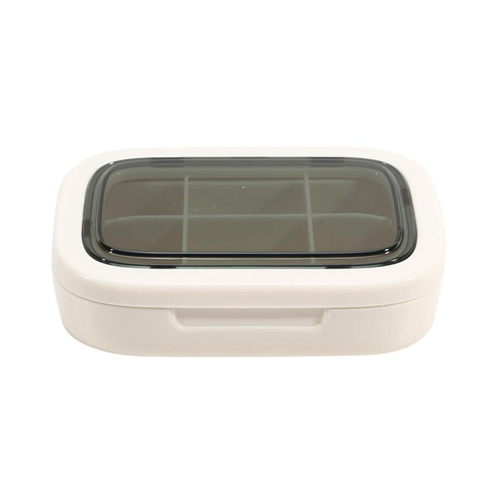 PP Mini Tragbare 4/6 Fächer Pillendose Reise Fischöl Organizer Behälter Versiegelt Tabletten Aufbewahrung Spenderbox für Vitamin