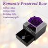 Luxury Soap Rose Gift Box with Purple Rose & "MOM I Love You" Heart Pendant Necklace - Elegant Mother's Day Anniversary